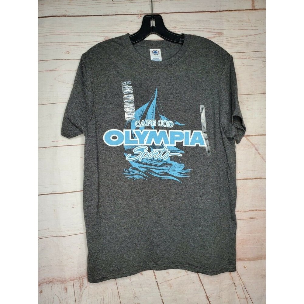 Delta Soft Cape Cod Olympia Sportswear Gray Preshrunk Cotton Poly Med T Shirt